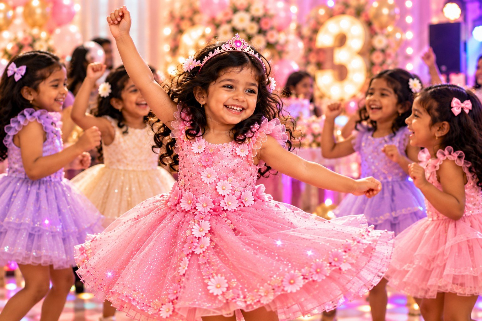 Birthday girl dancing