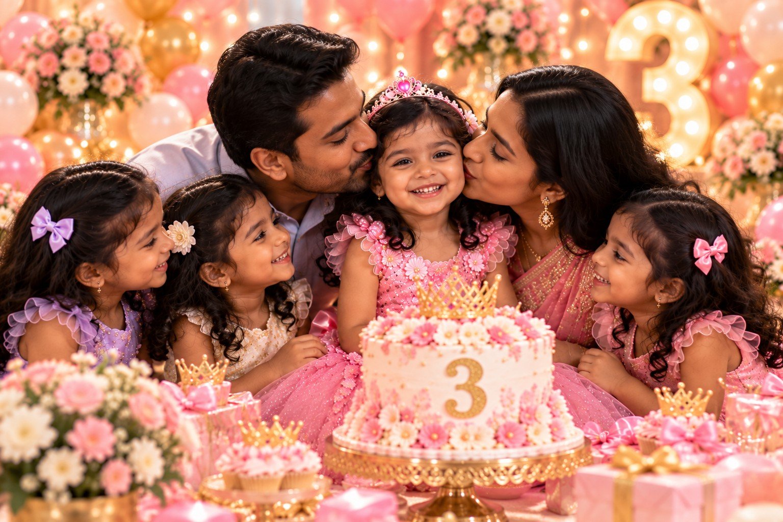 Family birthday moment