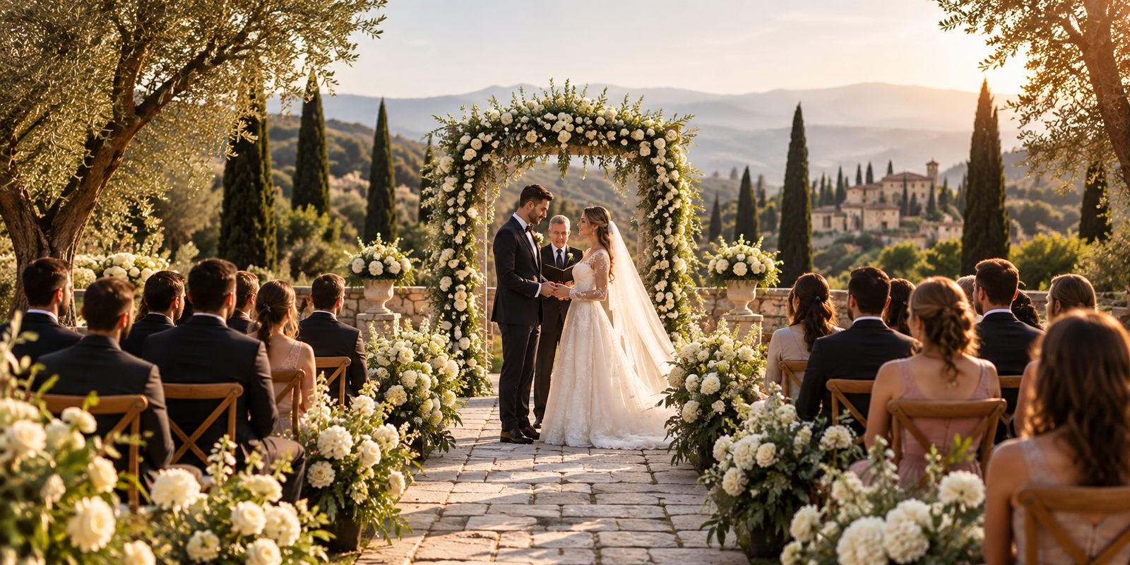 Wedding ceremony at Villa Bellavista