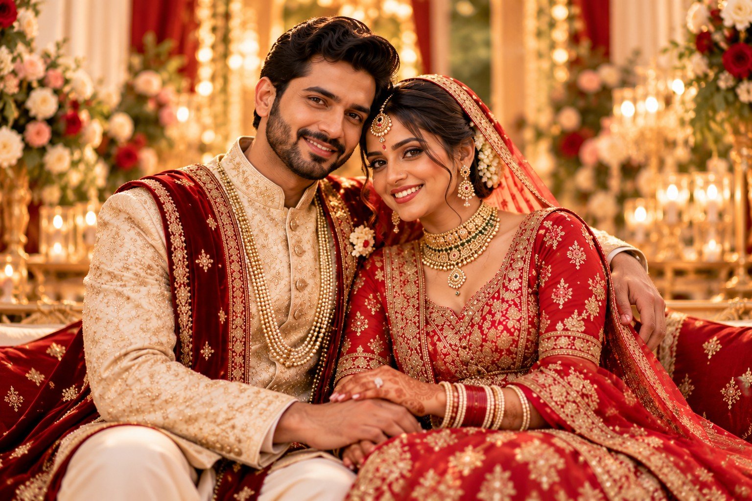 Wedding couple together