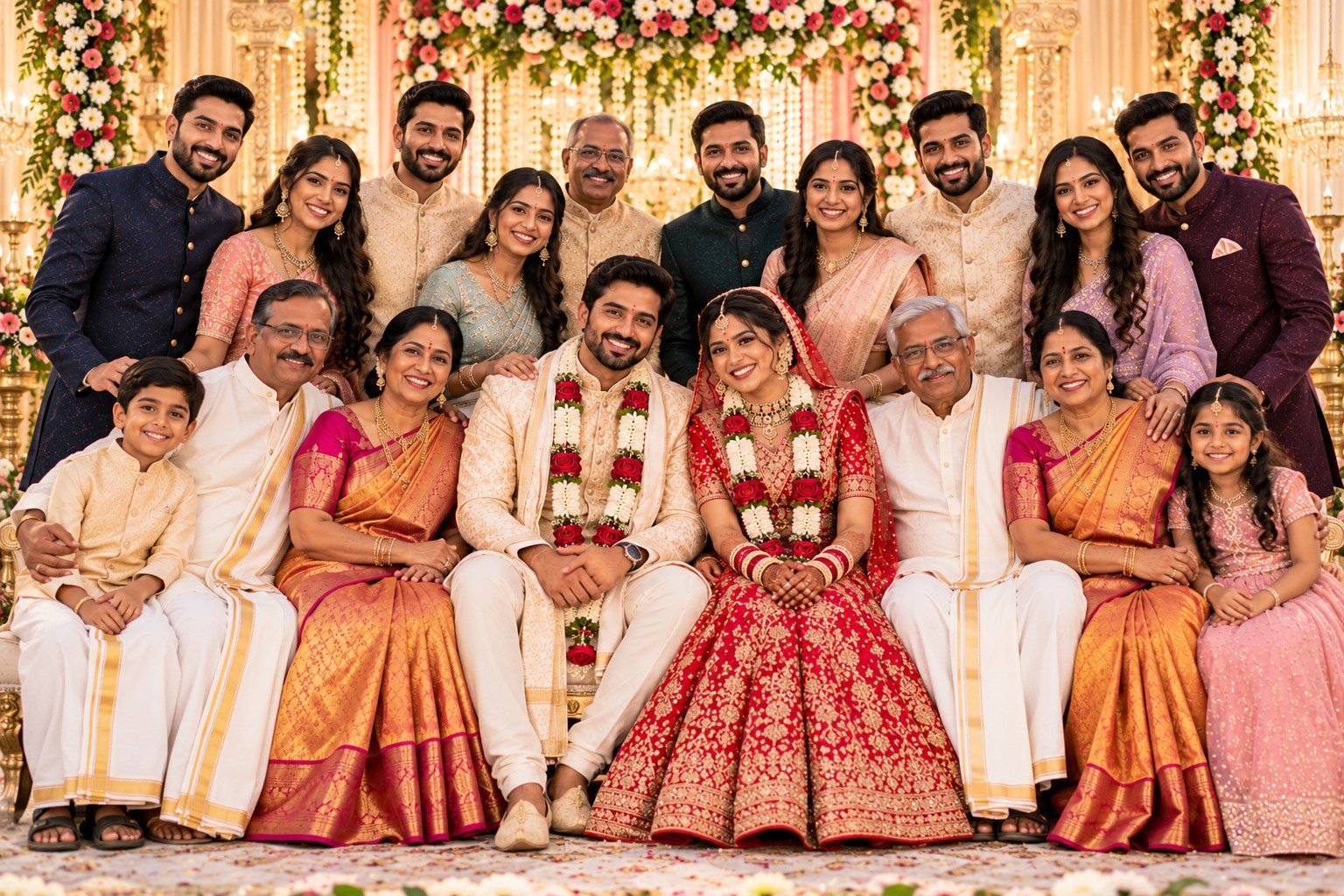 Wedding family portrait