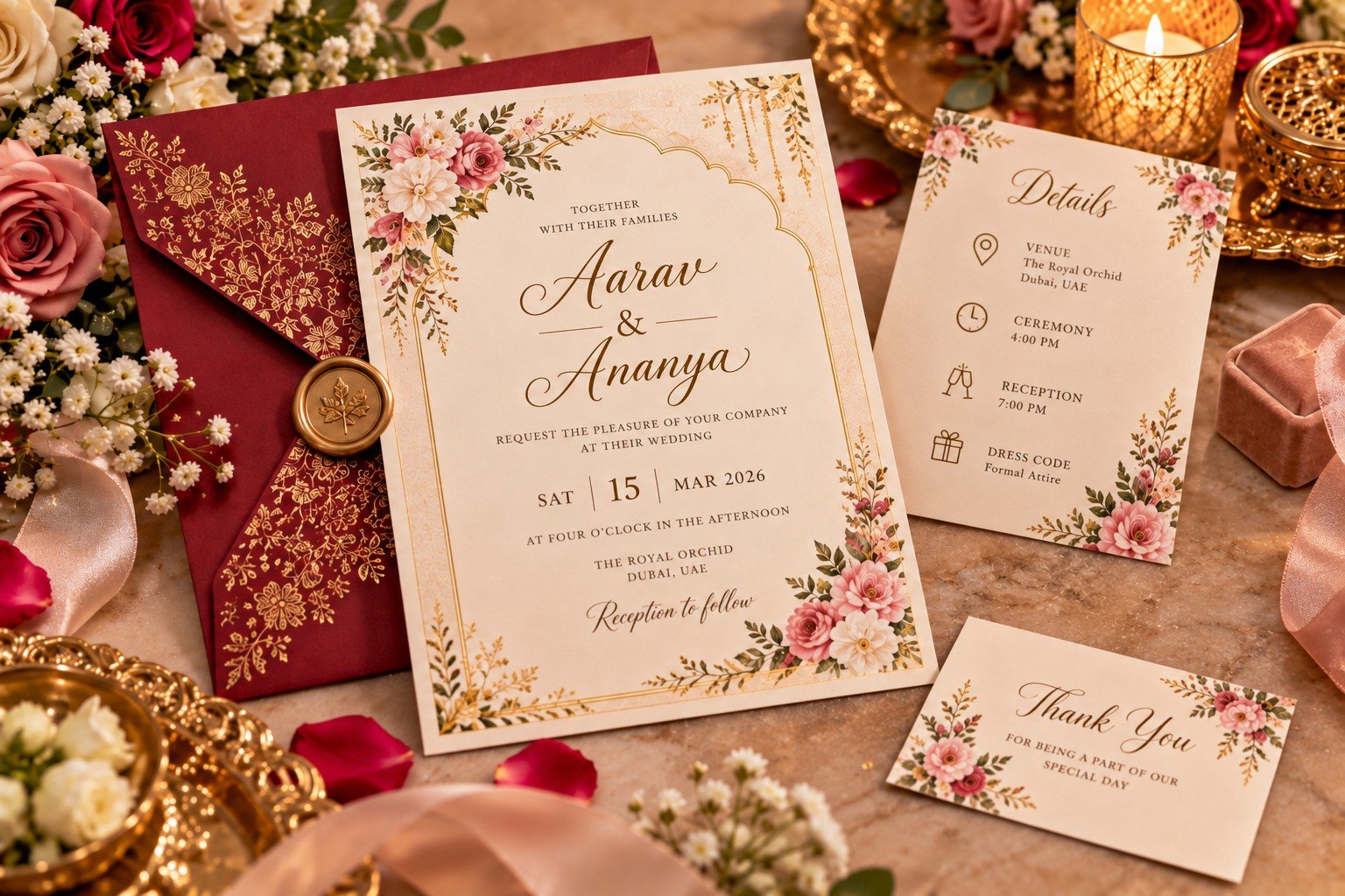 Wedding invitation and stationery
