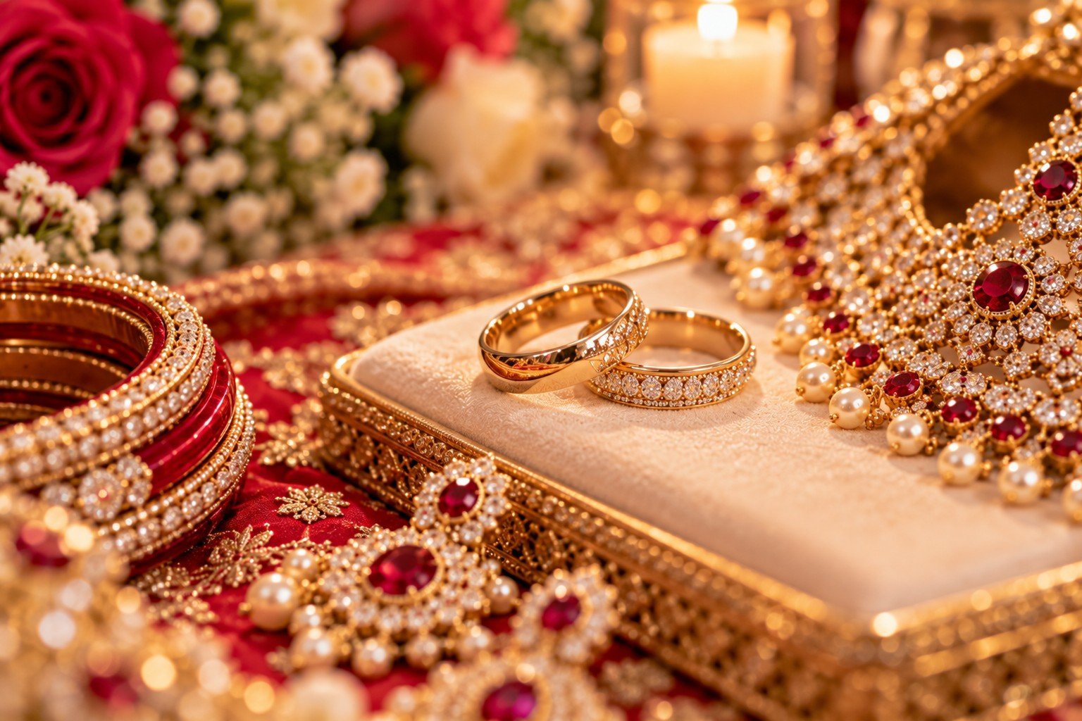 Wedding rings and jewellery